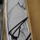 KAKIT Bimini Top for Boats, Heavy Duty 7 Layers 1200D Oxford Boat Canopy with Support Poles & Storage Boot(3 Bow 6'L x 46" H x 54"-60" W,Grey)