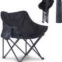 Oversized Portable Sauna Chair, Fast Folding Chair with Carrying Bag for Personal Home Sauna (Black)
