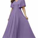 KOH KOH Womens 2026 Long Elegant Bridesmaid Evening Cocktail Modest Maxi Dress (Purple, L)