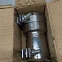 Stainless Steel 2.5 to 3 Inch Exhaust Adapter, 2.5" ID to 3" ID Exhaust Reducer Connector Pipe with Clamp