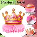 2 x Faccito 9 Pcs Witch Party Table Decorations Pink Tiara Black Hat Honeycomb Centerpieces Witch Table Centerpieces for Movie Birthday Party Decorations Supplies
