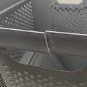 Mind Reader 60L Slim Laundry Hamper, Clothes Basket, Lid, Ventilated, Plastic, Set of 2, Gray, 2-pack