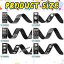60 Yard Homecoming Mum Ribbon 7/8'' Black and Silver Football Satin Ribbon