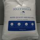 JOLLYVOGUE Pillows Queen Size Set of 4, Washable Supportive Bed Pillows with Super Soft Down Alternative Fill, Luxury Fluffy Hotel Quality for Side, Back, and Stomach Sleepers