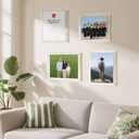 Acrylic Wall Mount Picture Frame Self-adhesive 11x14, Clear No Drilling Magnetic Floating Frameless Photo Frames for Display Diploma Degree Certificate and Files