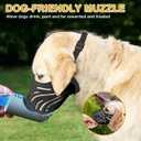 Dog Muzzle, Soft Breathable Dog Muzzles Suitable Dogs, Adjustable Basket Muzzles Prevents Chewing and Biting for Grooming Trimming Training, Large