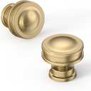 Asidrama 10 Pack Champagne Bronze Kitchen Cabinet Knobs Drawer Knobs Cabinet Hardware Zinc Knob for Dresser Drawers (Single Hole Knob)