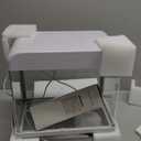 Fish Tank 2.2 Gallon with 7 Color Auto-Looping Light, Fish Aquarium with Humidifier 3 in 1 Pump - Filteration & Oxygenation & Circulation, Temperature Display, HD Float Glass, Thickened Base (White)