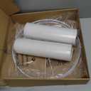 Drum Lamp shades Set of 2, White Line Lamp Shades for Table Lamps Floor Lamp, 13" Top X 13" Bottom X 10" High Large Fabric Lamp Shades, Easy Assembly Replacement Lampshades