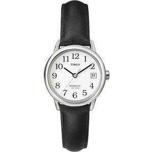 Timex Women's Easy Reader Watch (25mm, Black/Silver-Tone/White/25mm)