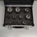 Kolvoii 14 PCS TCT Hole Saw Kit for Hard Metal, 9/16"-2-1/8" Tungsten Carbide Tipped Hole Saw Drill Bit Heavy Duty Carbide Hole Cutter Set with Aluminum Box 2 Extra Pilot Drill Bits