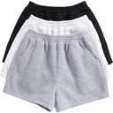 SOLY HUX Girls 3 Packs Sweat Shorts Elastic Waist Casual Summer SweatShorts Teen Apparel, Size 12Y