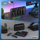 RGB Charger Dock for Nintendo Switch 2 2025- with Cooling Fan,8 in 1 Switch 2 Chagrer Dock for Joycon 2/1, Dual-Direction Charging, LED Indicators, Magnetic Charge Switch2 Accessories