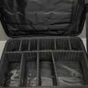 Relavel Makeup Case Large Makeup Bag Professional Train Case 16.5 inches Travel Cosmetic Organizer Brush Holder Waterproof Makeup Artist Storage Box, 3 Layer Large Capacity, with Adjustable Strap (Black)
