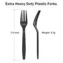 Dealusy 360 Count Extra Heavy Duty Gold Plastic Forks Disposable, BPA-Free, Heat Resistant, Solid and Durable Disposable Forks Bulk, Premium Plastic Forks heavy duty for Party Supply