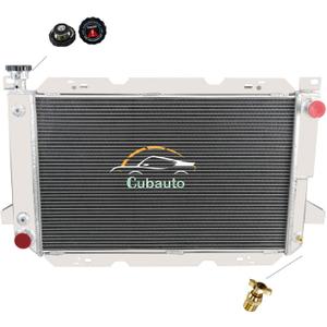 4 Row Radiator for 1985-1997 Ford Bronco F250 F350 F150 F Super Duty F53 V8 5.0L 5.8L 7.5L V8 Pickup Radiators 4 Core Full Aluminum Radiador