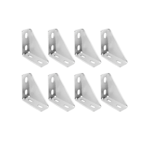 8 PCS 4 Hole Right Angle Connector Brackets 90 Degree Fit for 1-5/8" Unistrut Channel 4 x 4 x 1-1/2" Carbon Steel Gusset Corner Brace