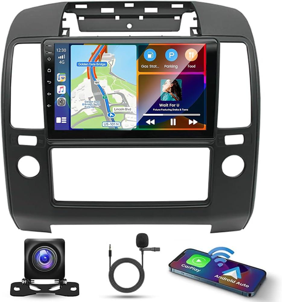 Double Din Car Stereo Radio for Nissan Navara 2006-2012 w/Wireless Carplay Android Auto, 9 Inch HD Touch Screen 2G+32G Android 13 Car Audio Receiver w/GPS Bluetooth WiFi EQ SWC BT AHD Backup Camera