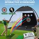 Golf Net, 10x7ft Golf Hitting Aid with Mat, Designed for Outdoor & Indoor Use, Practice Nets for Backyard Driving Real Balls, Ideal Gifts for Men Dad Husband & Golfers