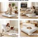 THE ART BOX 35 x 35 Inches Large Square Pillow Insert – Extra Thick Hypoallergenic Polyester Fill, Oversized Decorative Cushion Filler for Floor Pillows & Couch Covers (White)