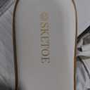 Women's Bow Flat Sandals Open Saquare Toe Sandals Comfortable Slide Slip On Sandals for Wedding Beach Vacation (White, 8.5)