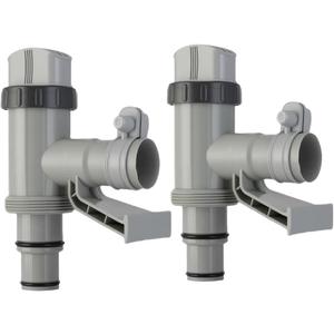 Plunger Valve for Above Ground Swimming Pool, Pool Replacement Parts with On-Off Valve, Pool Hose Adapter and Pool Pipe Holder, Pool Pump Parts, Above Ground Pool Accessories (Pipe Holder-2)