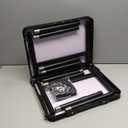 Anbte 2ft Folding Camping Table Max 29.5", 3 Adjustable Height Aluminum Small Folding Table with Storage Net & Portable Handle, Lightweight, for Travel Outdoor Beach Picnic Camp, 23.2" x 16", Black