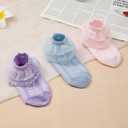 Zando Baby Girl Socks with Ruffle Lace Frilly, Princess Dress Dance Ruffle Socks for Toddler Girls 6 Pairs, One Size