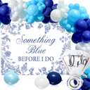 JeVenis Something Blue Before I Do Backdrop for Women Bridal Shower Decoration Banner Bachelorette Engagement Wedding Party