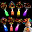 Thanksgiving Party Favors for Kids, 35Pcs Turkey Light Up Finger Lights Toys Bulk Goodie Bag Pinata Fillers Treats Glow in the Dark Gifts Fall Thanksgiving Party Supplies Classroom Prizes Party Decor