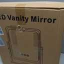 Vanity Mirror with Lights, Height-Adjustable & 360 Rotation, 1/10X Magnification, Three Color Lighting Modes, Makeup Mirror Smart Touch Control, Large Vanity Desk Mirror (17.5in,White)