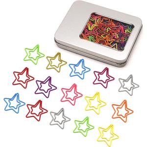 50 Pcs Star-Shaped Paper Clips  Gifts for Star Lovers