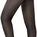 HONGTEYA Fleece Lined Tights Women Winter Thermal Leggings Pantyhose Fake Translucent Thick Warm Sheer Tights, M