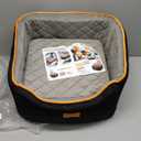 Dog Car Seat for Medium Small Dogs, 2 Cushion, for All Ages Pet Puppy Booster Car Seat, Washable Dog Carseat Travel Safety for Dogs 35 lbs, Black