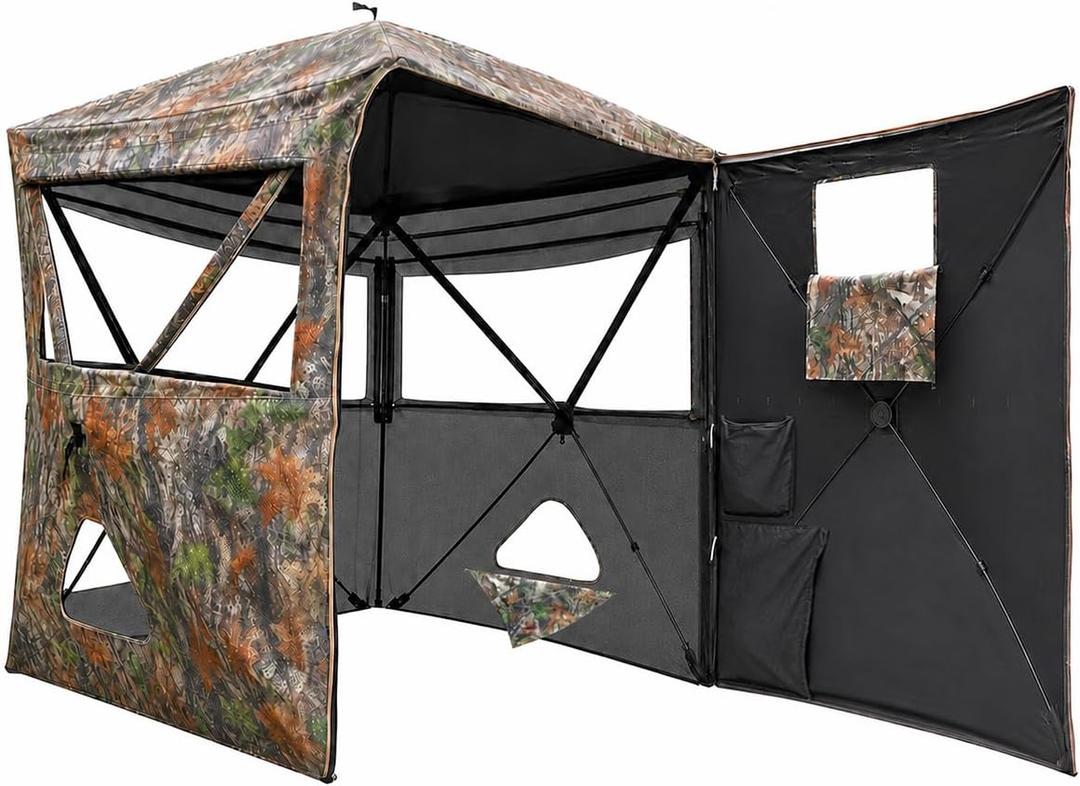 Hunting Blind with 3 Shooting Heights, Built-in Storage Deer Blind, 58.5 x 58.5 x 66.5"