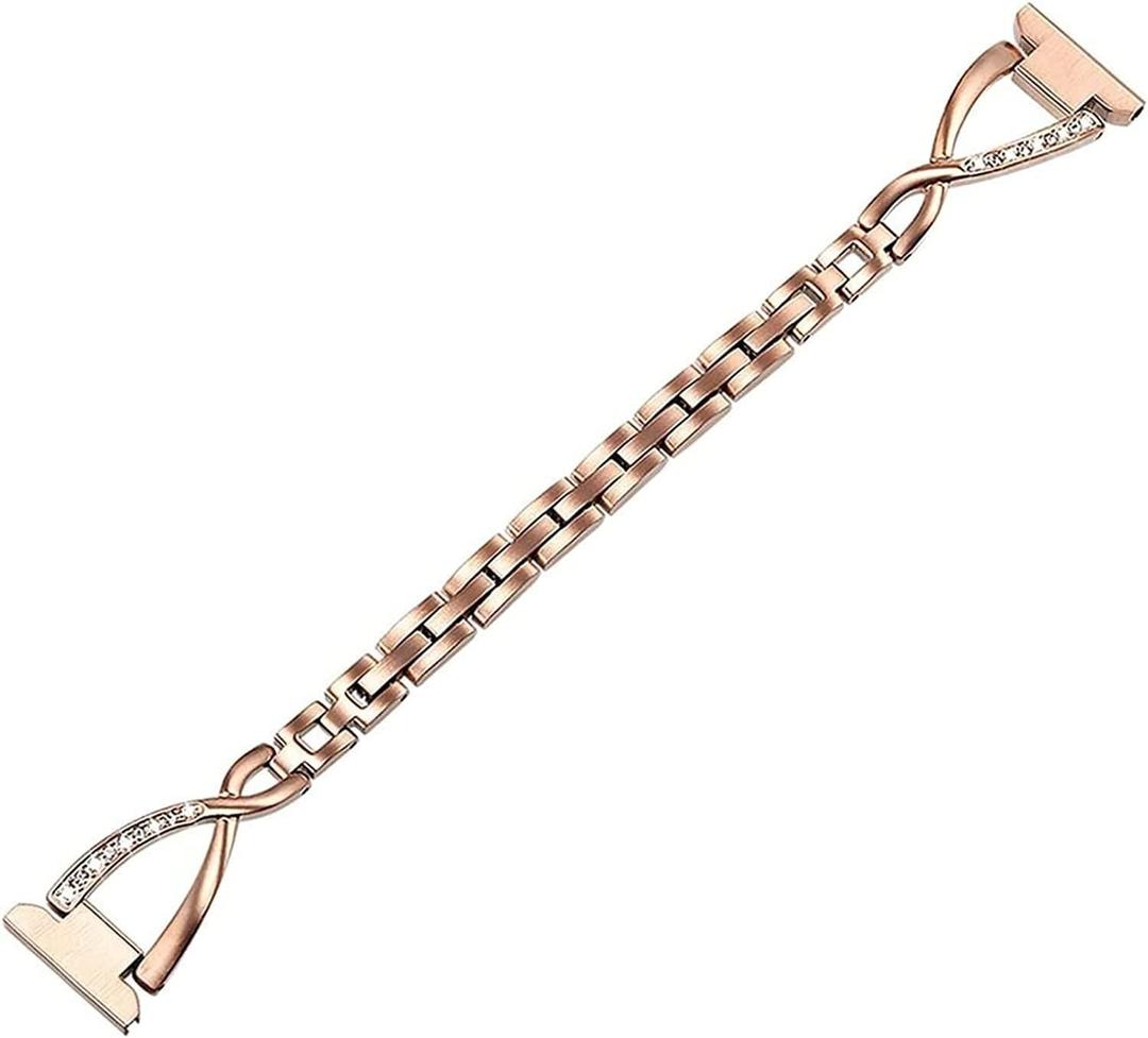 Wrist Straps 22mm 20mm Stainless Steel Bracelet for Women Strap Classic Watch Straps (Band Color : Black,Rose Gold)