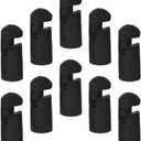 10pcs Black Trampoline Pole Covers,Plastic Replacement Trampoline Parts, Protective Rod Caps for VOutdoor Use Various Models