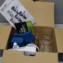 Nutrichef 3 in 1 Cheese Grater & Shredder | Strong Suction Base, Rotary Handle with Safety Lock | Includes Hand Crank & 3 Drum Blades for 3 Textures, Fine, Medium & Strips | Blue