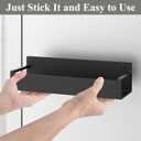 HuggieGems Magnetic Water Bottle Holder for Refrigerator, Cup Holder Organizer for Stanley and Tumbler for Kitchen, 4 Pack, Black