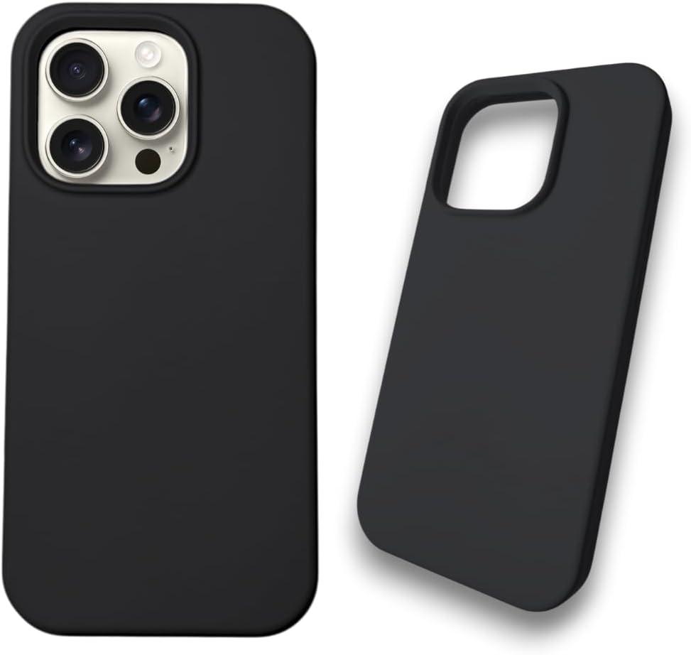 Funtacy Silicone Case Compatible with iPhone 16 Models, Microfiber Lining, Shockproof, Slim Fit, Soft Touch, Anti-Slip, Full Body Protection (Black, 16 PRO MAX)