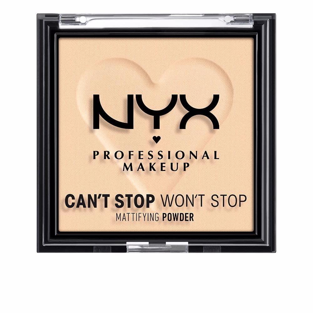NYX PROFESSIONAL MAKEUP Can't Stop Won't Stop Mattifying Pressed Powder - Light (1 Count (Pack of 1))