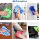 Microfiber Cleaning Cloth, 12 Pack Cleaning Rag, Cleaning Towels with 4 Color Assorted,12.6"X12.6"(Blue/Green/Yellow/Pink)