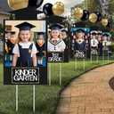 Briwooody 13 Pcs DIY Graduation Yard Sign 2026 Including Kindergarten to 12th Grade Picture Photo Personalized Display 2026 Graduation Party Decorations Supplies for Outdoor Lawn Yard(Black)