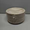 6 Inch 60PACK Bamboo Fiber and Sugarcane Fiber Pulp Disposable Plate Heavy-Duty 100% Biodegradable Tableware Compostable Round Plates for Noodle, Snacks, Dessert, BBQ