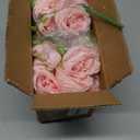 Mkono Peonies Artificial Flowers, Small Silk Flowers for Home Decor Indoor Fake Bouquet Faux Floral Arrangements Dining Table Centerpieces for Kitchen Bridal Wedding Party Decor Pink