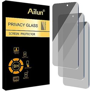 Ailun Privacy Screen Protector for iPhone 16 Plus/ 15 Plus/ 15 Pro Max 6.7 Inch 3 Pack Tempered Glass Anti Spy Private