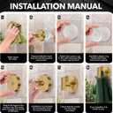 Shower Suction Cup Hooks, Strong Suction Power, Towel Hooks for Shower Door, Bathroom, Kitchen, Mirrors, Tiles, Holds up to 11 lbs, Ideal for Towels, Bath Robes, Coats (Champagne Bronze Style A)