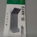 Samsers Foldable Bluetooth Keyboard with Touchpad - Portable Wireless Keyboard with Holder, Rechargeable Full Size Ultra Slim Pocket Folding Keyboards for Android Windows iOS Tablet & Laptop - Black