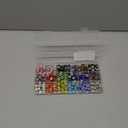 AIPRIDY European Large Hole Beads, Colorful Glass Charm Beads Set, Assorted Patterns and Designs (18 Color 216 Pcs)