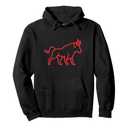 Bull Logo Red Ox Gift Tee Bull Print Pullover Hoodie S